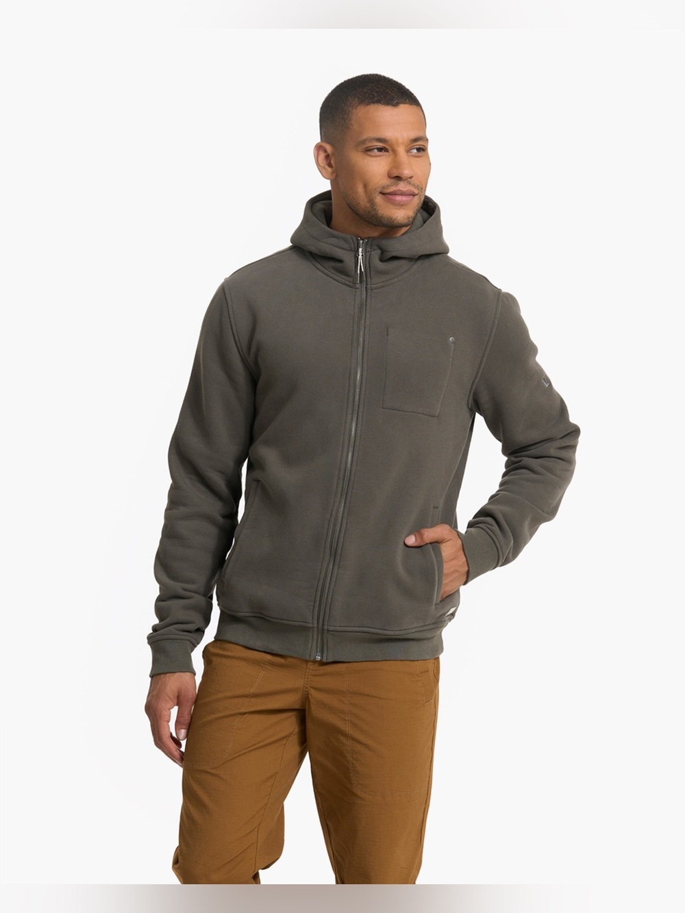 NWT  Vuori Mens Seaside Hoodie Oregano Fleece Size Medium